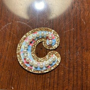 Stoney Clover Lane x Loveshack Fancy Pearl “C” Patch